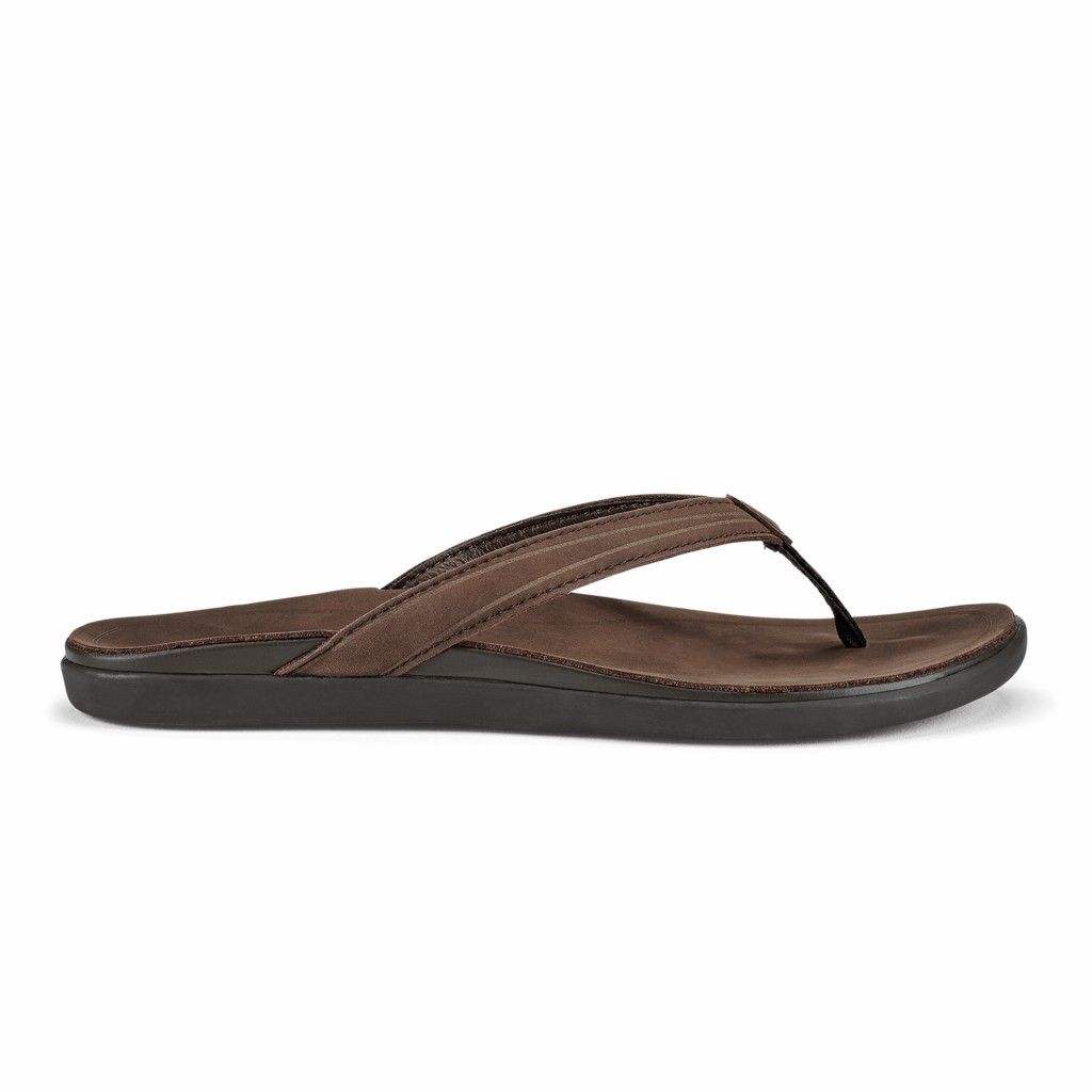 Olukai Women's Aukai Flip Flop - Dark Java US593-846